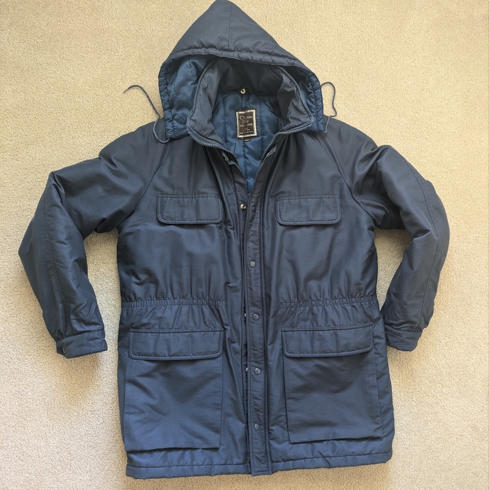 Vintage Christian Dior Insulated Navy Blue Parka *only available until Sunday!*